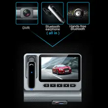Hands-free гарнитура Bluetooth Ночное видение Широкий формат Автомобильный видеорегистратор 3 «тире Камера Cam DVR HD Экран Дисплей Скрытая вождения регистраторы