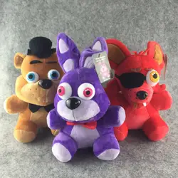 25 см Kawaii Five nights at Freddy's 4 FNAF Freddy Fazbear peluche Фредди медведь Foxy Бонни Банни Чика плюшевые дети Игрушечные лошадки куклы