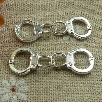 

120 pieces tibetan silver handcuffs connectors 32x11mm #1718