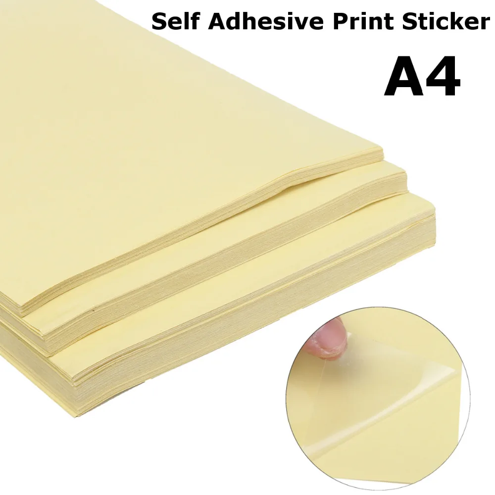 20pcs Clear Matte Adhesive Printer Paper A4 Self Adhesive Glossy