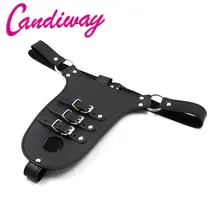 bondage cock Leather Sex Toys Pants Dildo Strap Penis hole For Woman man lesbian gay Underwear Panties Chastity Belt Sex BDSM