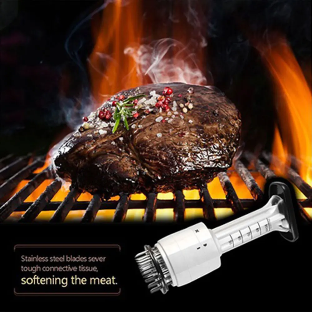 

Sauces Meat Tenderizer Needle Marinade Flavor Syringe Stainless Steel 9.6*6.7*22.5cm Steaks Kitchen Tools Comping