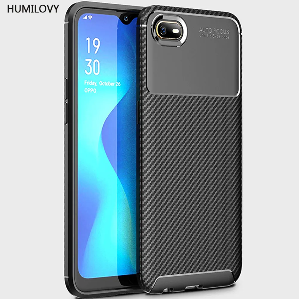 For OPPO A1K Case Capa Carbon Fiber texture Shockproof Soft TPU Cover CPH1923 CPH 1923 A 1K OPPOA1K |