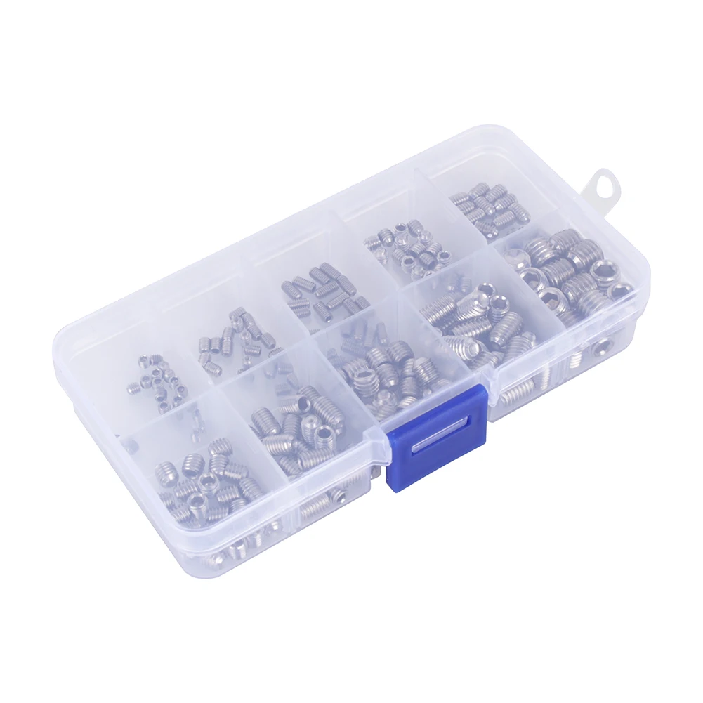 

One Box of Multi-size Hex Head Socket Hex Set Screw Cup M3 M4 M5 M6 200 pcs
