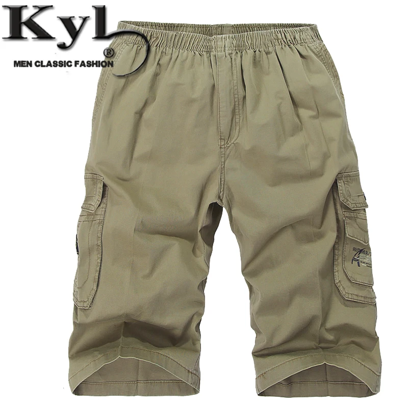 2016 New Loose Summer Men Casual Shorts Large Size mens shorts casual Straight Knee Cropped Trousers