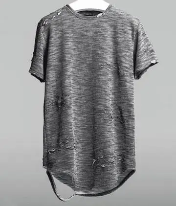 

Broken Clothing Hip Hop T shirt Men Skateboard Streetwear Short Hole Tees Summer T shirt