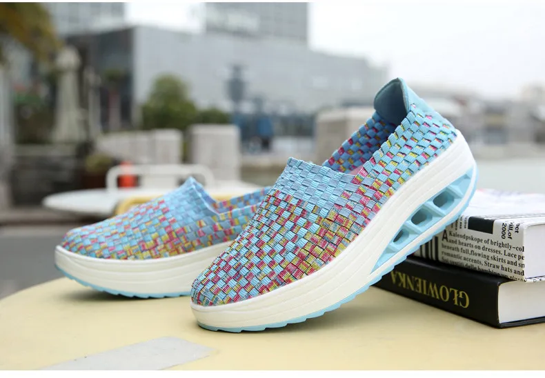 2019 Spring women casual shoes women wove platform shoes ladies fashion slip on sneakers shoes breathable walking shoes (11)