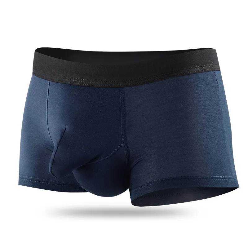 Новое модное мужское сексуальное нижнее белье Cueca masculina пистолет Яйцо разделения Слон Нижнее белье дышащие боксеры голова подарок для мужчин - Цвет: Royal blue