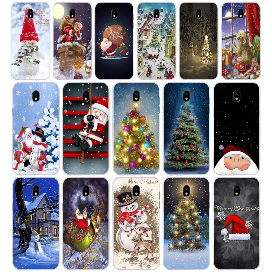 

97SD New Year Snowman Colorful Soft Silicone Tpu Cover phone Case for Samsung j3 j5 j7 2015 2016 17 j2 prime j6 Plus 2018