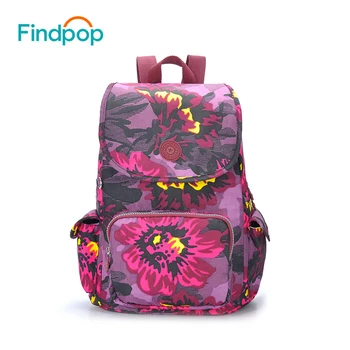 

Findpop Brand Flowers Printed Canvas Backpacks Women Casual Floral Backpack 2018 Multi Color Large Capacity Waterproof Backpacks
