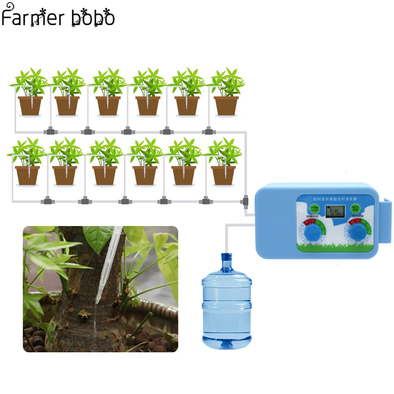 Удобный светодиодный микро автоматический оросительный набор, таймер для полива растений, электронный контроллер, таймер для полива садовой воды, для дома и офиса