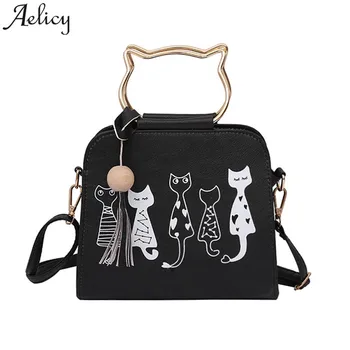 

Aelicy 2018 Hot New Fashion Light High Quality Women Girls Animal Messenger Bag Women Handbags Cat Rabbit Pattern Shoulder bag