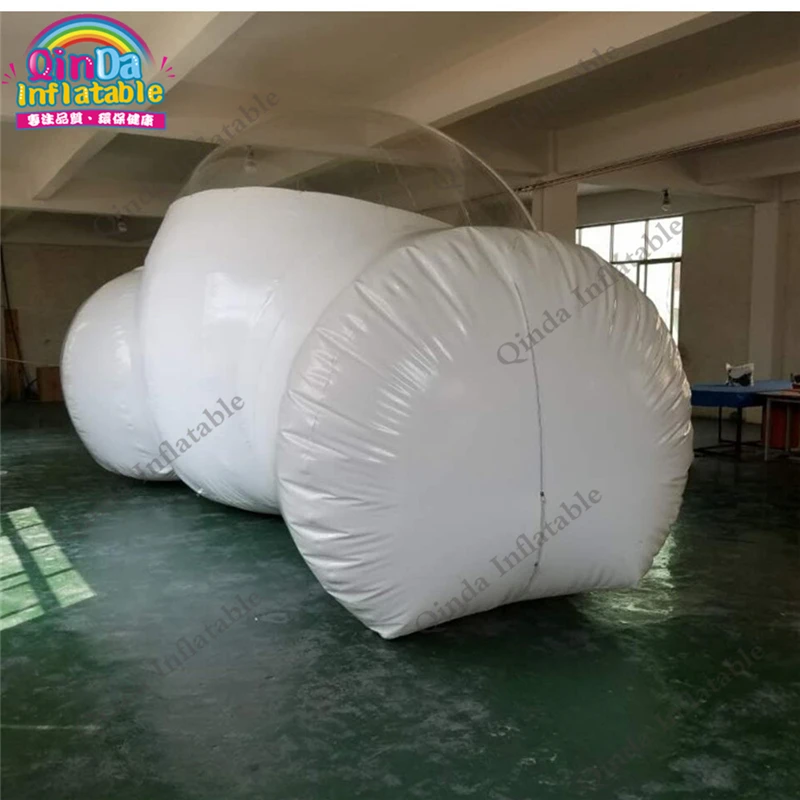  Double rooms transparent inflatable bubble tent for outdoor camping clear inflatable igloo tent for