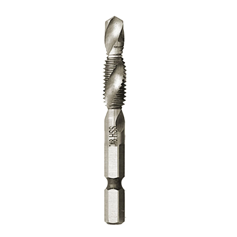 Set of 6 DaMohony 1/4 Hex Shank HSS Composite Tap Drill Bit Screw Spiral Drill Tapper Drill Bits Set of 6 DaMohony 1/4 Hex Shank HSS Composite Tap Drill Bit Screw Spiral Drill Tapper Drill Bits
