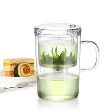 Термостойкий ручной выдув, отдельный тип, стеклянная кружка и Чайный фильтр, высокое качество, маленький стеклянный чайник, прозрачный корпус, SH258-121