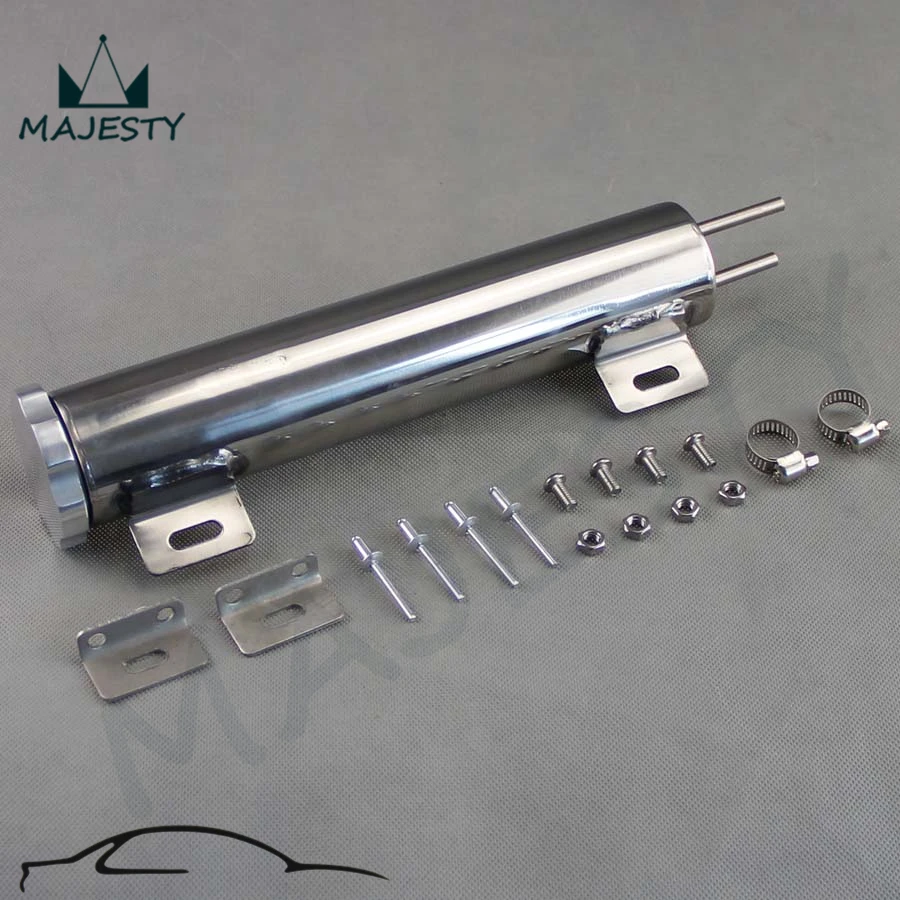 

2"x10" 2X10 Stainless Steel RADIATOR OVERFLOW TANK CATCH CAN UNIVERSAL14 OUNCES
