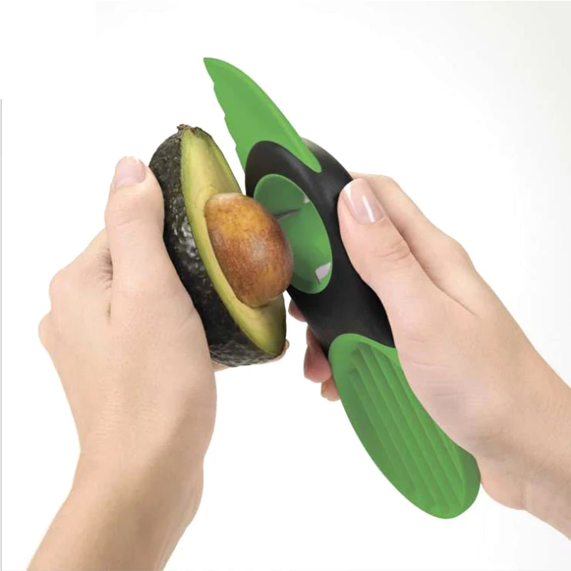 

Plastic Avocado Cutter Multifunctional Three in one Portable Fruit Vegetable Tools Kitchen Peeler