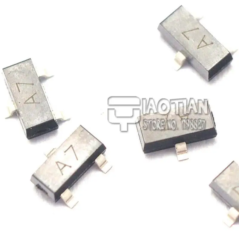 Купить переключения диода bav99 a7 0.2a / 70В sot23 мощность триод ...