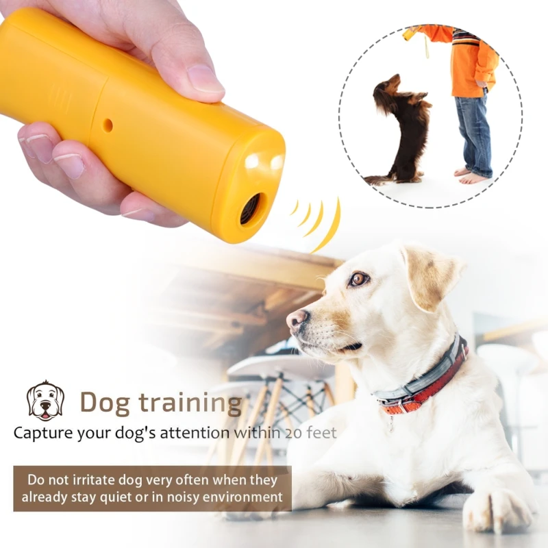

Repellents 3 in 1 Anti Barking Stop Bark Pet Training Dog Training Device Repeller Control LED Ultrasonic Anti Bark Barking