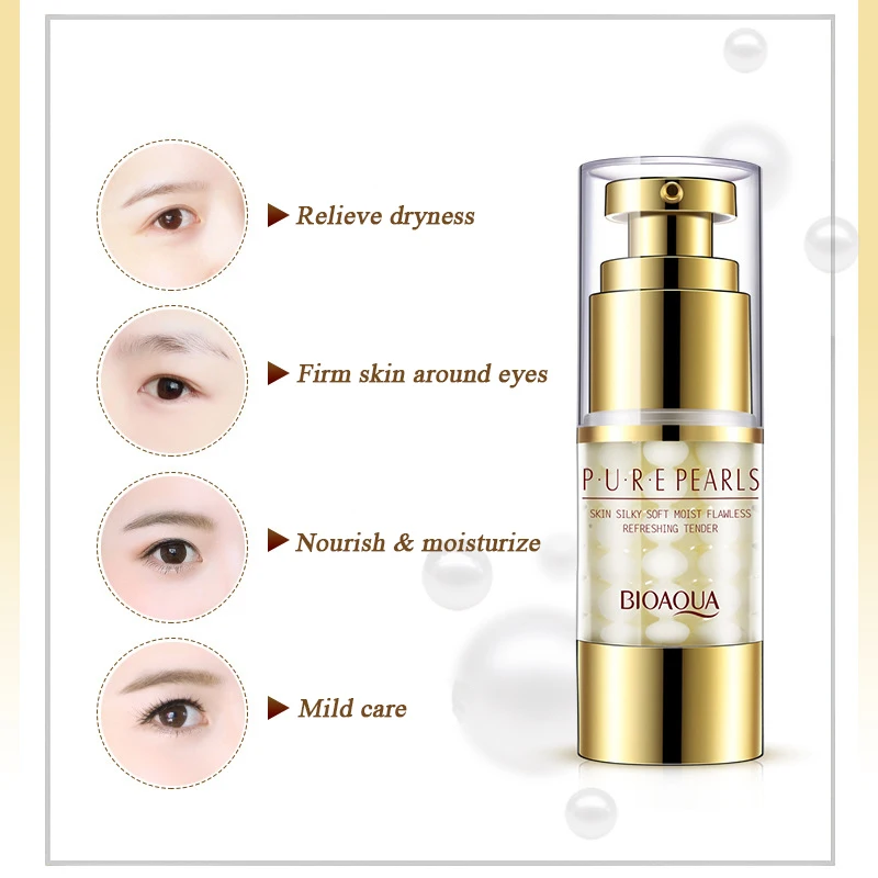 Bioaqua Pearls Eye Cream Anti-aging Anti Puffiness Eye Care Essence Cream For Remover Dark Circle Whitening Firming Skin Care