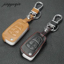 jingyuqin 3BTN Flip Folding Remote Key Case Fob Leather Cover For Vauxhall Opel /Astra H /Corsa D /Vectra C /Zafira Chevrolet