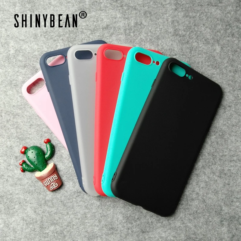 Силиконовый чехол для телефона ShinyBean яркие цвета iPhone 7 8 Plus милые Матовые чехлы iphone