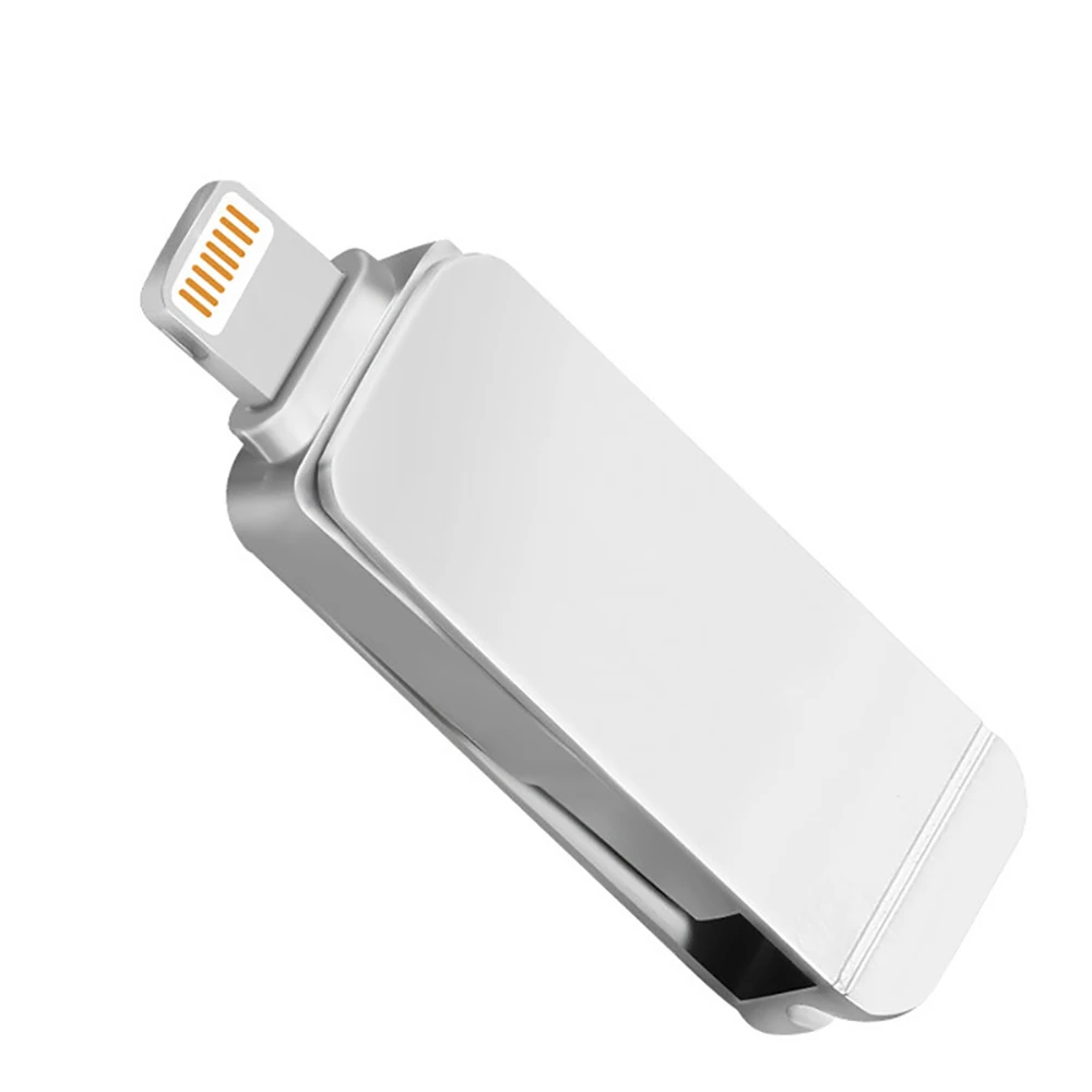

Personalized 360 Rotating 2 in 1 USB Flash Drive 64gb 128gb Pen Drive 16gb 32gb Pendrive For iPhone Mobile Dropshipping