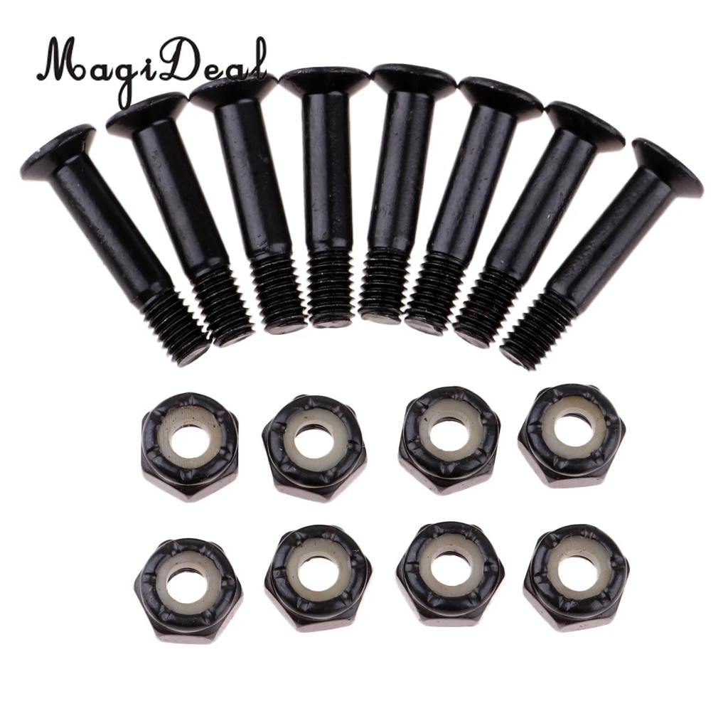 Pack of 8 Sets Skateboard Longboard Hardware Screws Mounting BolY*QE