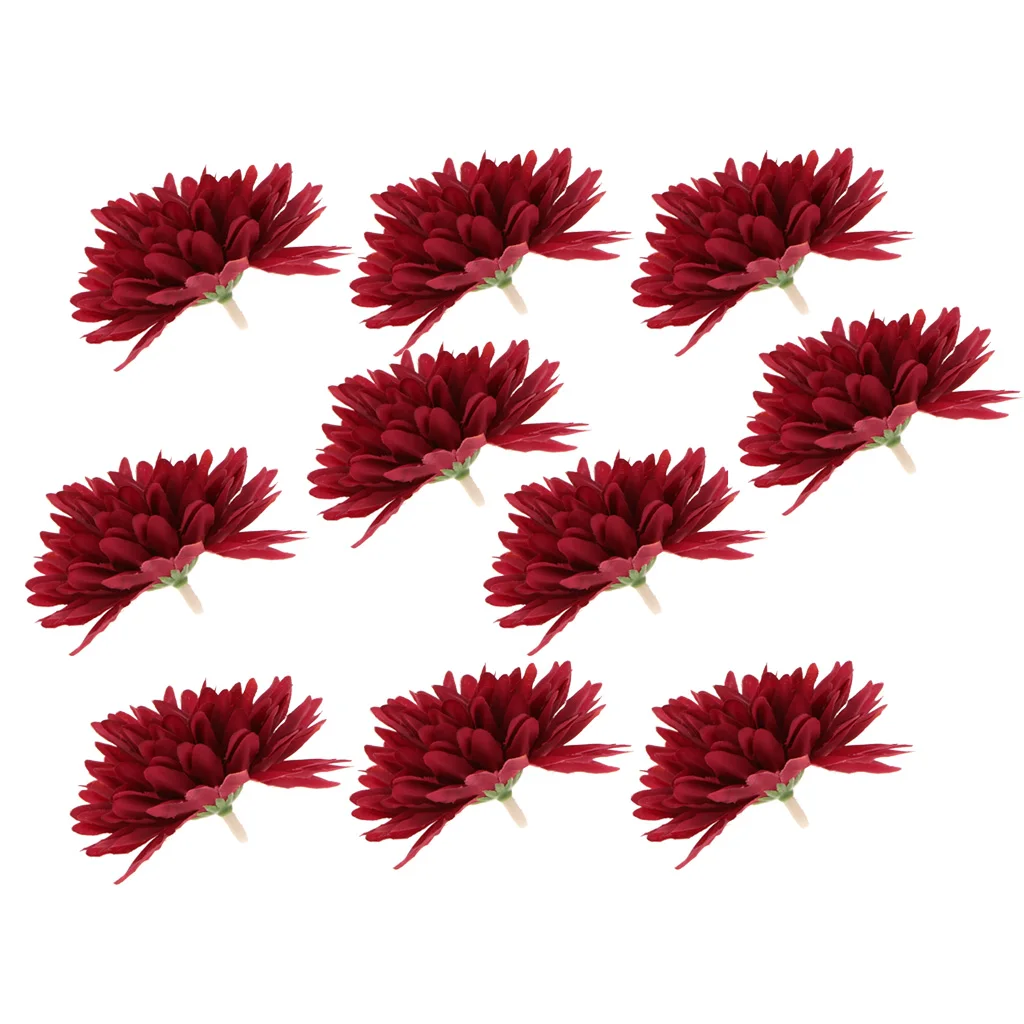 10 Pieces 3inch Silky Flower Pom Poms, Wedding Tea Party Home Decor, Bridal Flowers, Boquet 11 Color Available
