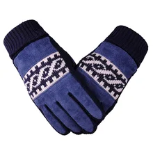 Модные новые мужские и женские утепленные кашемировые теплые перчатки из свиной кожи, 3 цвета, теплые шерстяные перчатки, варежки