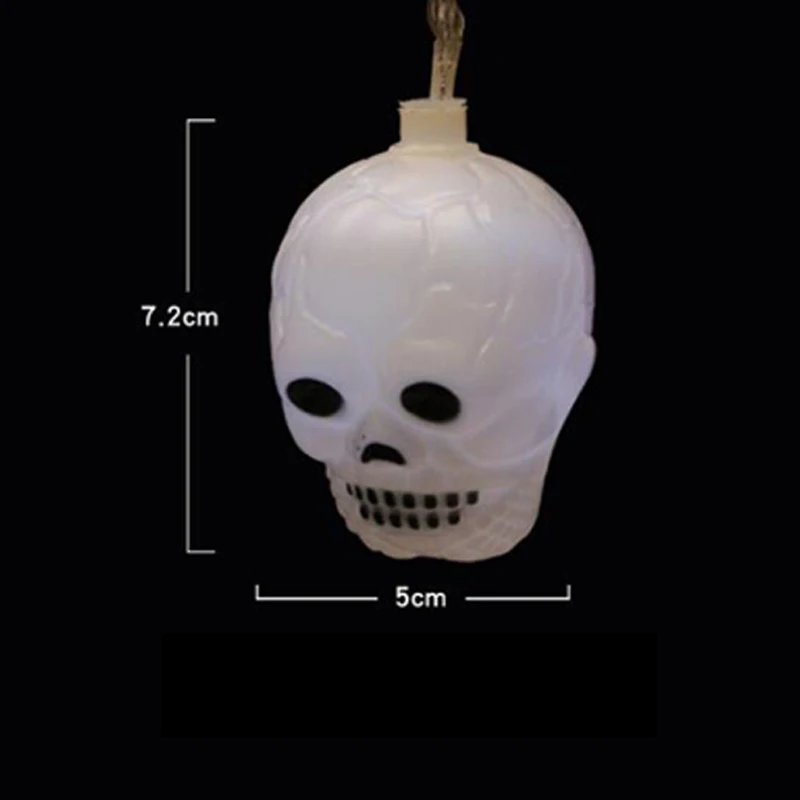 LED Skull Strip string lights Garland Garden battery powered Halloween Decorative Led paty Supplies Prop Dress up Halloween (5)