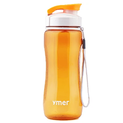 560 мл здоровый портативный спорт бутылки воды простые пространство пластиковый стаканчик туризм Runing бутылка для воды - Цвет: ORANGE 550ML