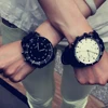 2022 Sport Large Dial Men Women Watch Faux Leather Band Quartz Wrist Watch Couple Gift ► Photo 2/6