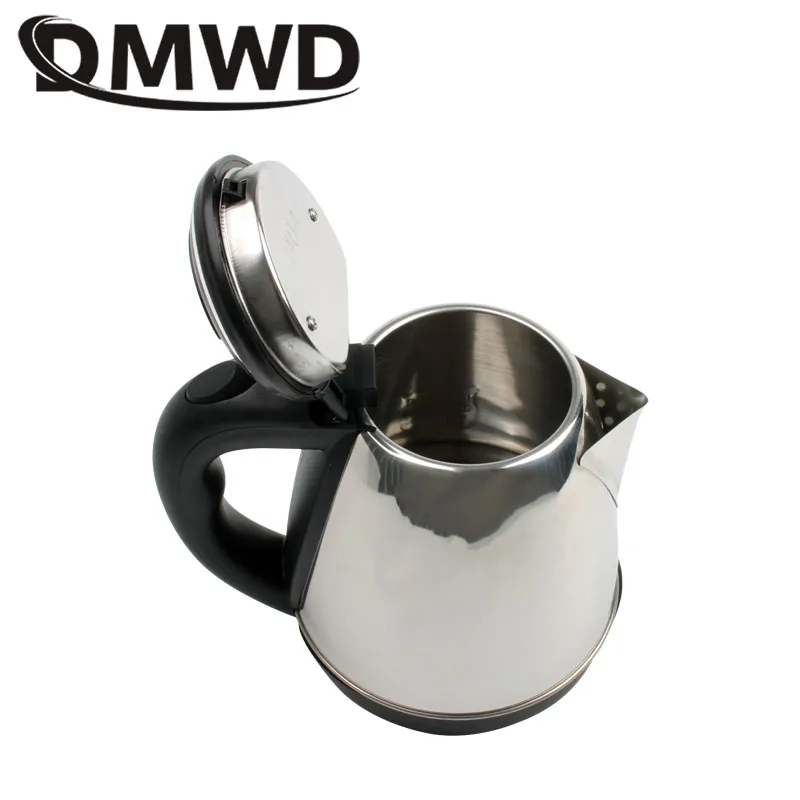 DMWD 1.2L Электрический чайник нагрев горячей воды кастрюля путешествия повара котел чашка мини портативный Нержавеющая сталь кипящий чайник 110 В США вилка