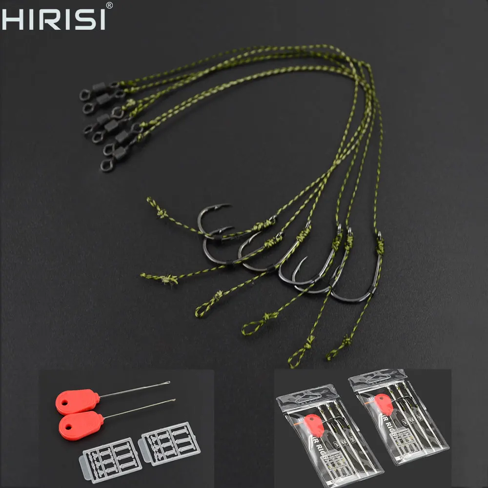 6 x Carp Fishing Hair rigs set carp Terminal Tackle Kit Ready Made Rigs