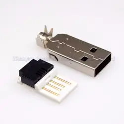100 компл. DIY 2,0 штекер USB Solderless USB разъем