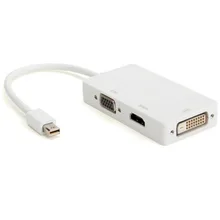 Надежный наушников 3 в 1 Thunderbolt Mini Дисплей Порты и разъёмы DP к HDMI VGA DVI Кабель-адаптер для MacBook