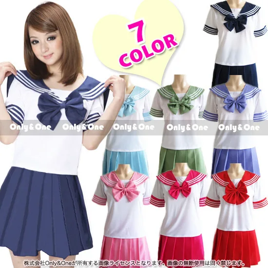 Школьная униформа для костюмированного представления для девочек, японский студенческий Морской стиль, костюм моряка футболка+ юбки, плюс размер, Lala костюмы для болельщиц