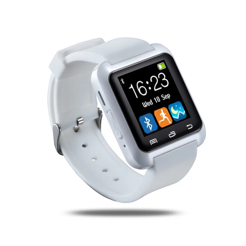 U8 Bluetooth Смарт часы альтиметр барометр спортивные часы наручные часы Водонепроницаемый Шагомер Smartwatch для IOS Android телефон - Цвет: Белый
