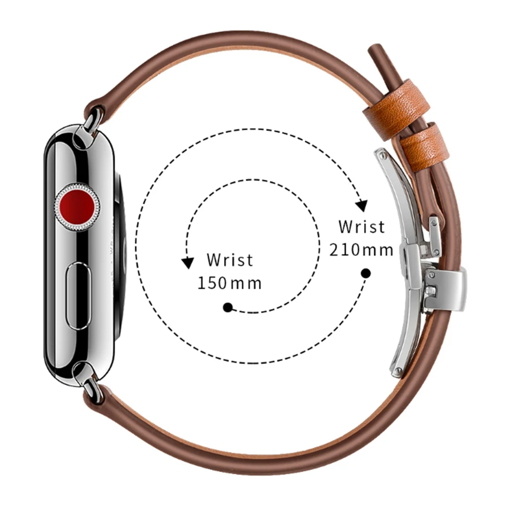 IWONOW масляный кожаный ремешок для часов iWatch серии 5 4 3 2 1 Apple Watch 44 мм 42 мм 40 мм 38 мм ремешок с бабочкой и пряжкой Correa Aple