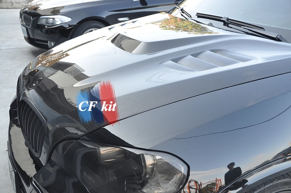 CF Комплект V стиль Настоящее карбоновое волокно капот автомобиля для BMW E70 E71 X5 X6 наборы кузова Стайлинг автомобиля