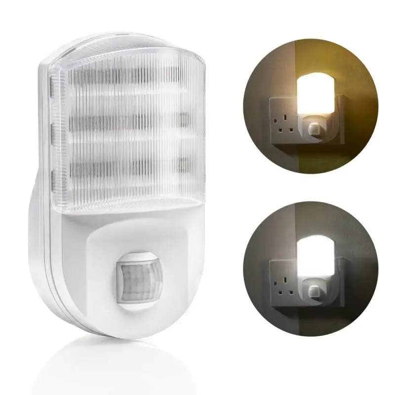 

KHLITEC PlugIn PIR Motion Sensor Hallway Plug Socket LED Night Light Magnetic Infrared Wall Lamp Cabinet Stairs Light