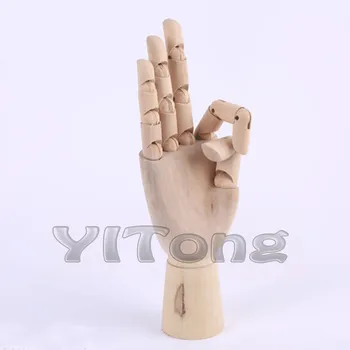 

NEW 1pcs Modle Hand 7" 18CM Wood Crafts painting Wood joint Wooden Cartoon Hand for Mannequin Decoration F20