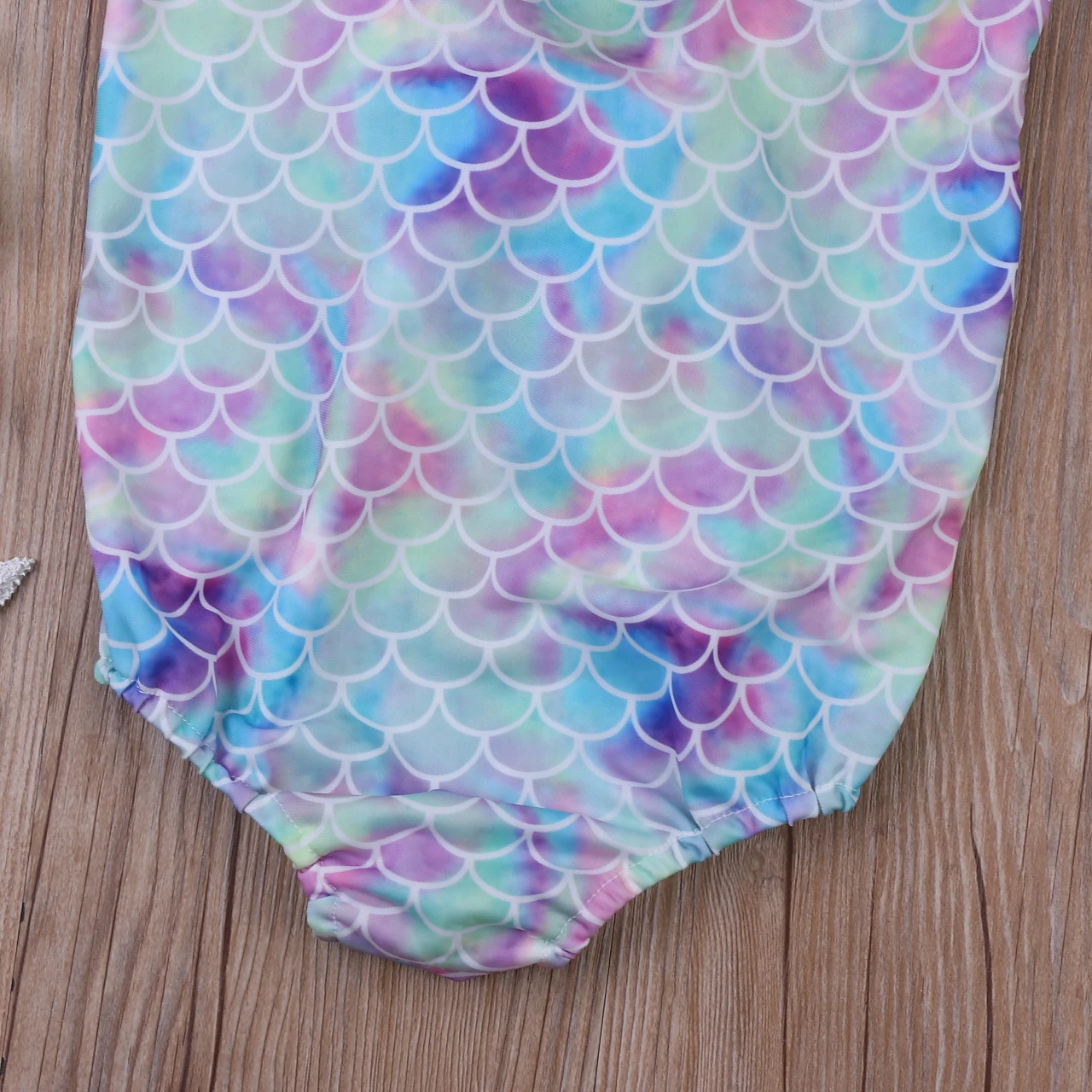 Summer able Infant Kid Baby Girl Mermaid One-Piece Swimwear ruffles sleeve cute Swimsuit Bikini Bathing Costume Beachwear