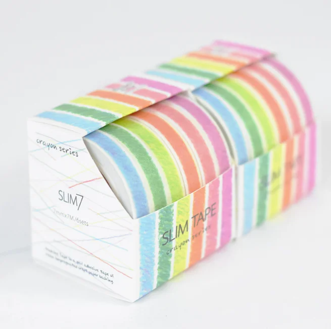 

6Pcs/set 7mm*7m Cute Printing Washi Tape Set Japanese Stationery Kawaii Scrapbooking Tools Mask Adhesive Tape School Washitape