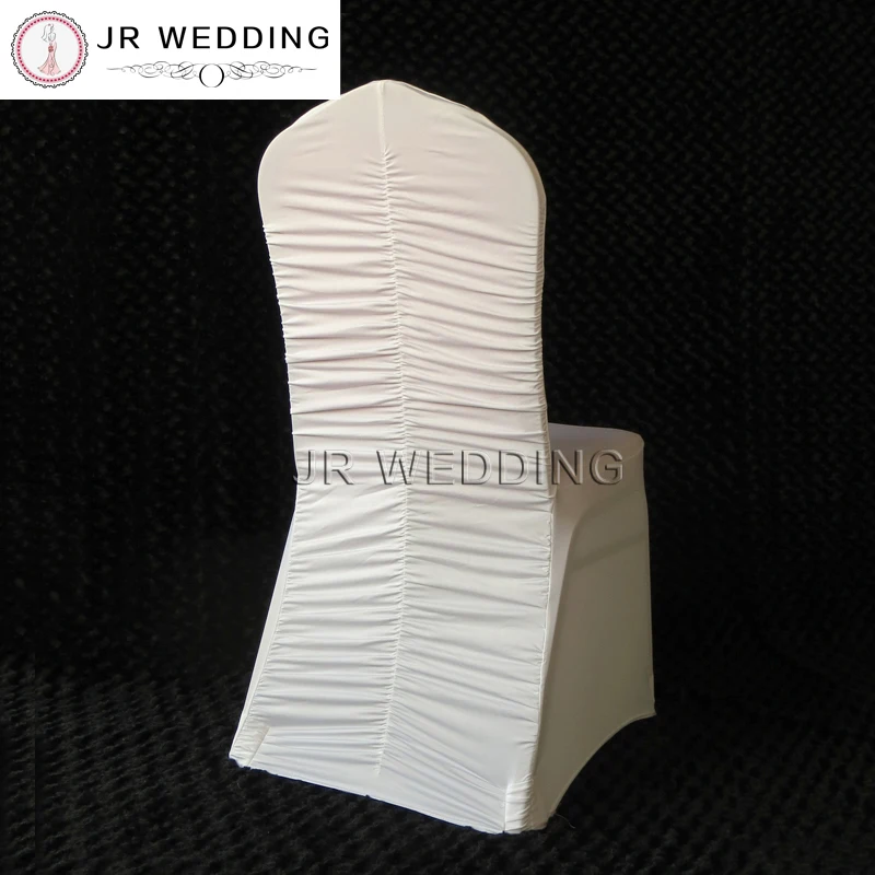 100PCS White Spandex Lycra Chair Cover Ruched at Middle Back Ruffled for Wedding Decor | Дом и сад