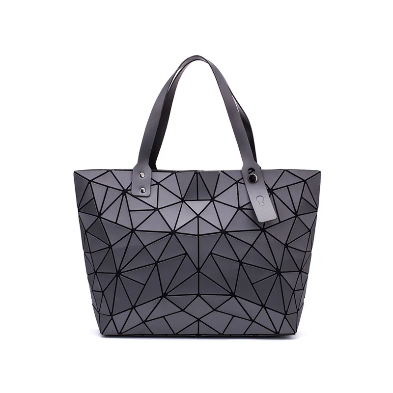 Goedkoop 2019 Nieuwe Mode Lichtgevende sac Vrouwen Tas Diamond Tote Geometrische Gewatteerde Schoudertassen Laser Vlakte Vouwen Handtassen bolso