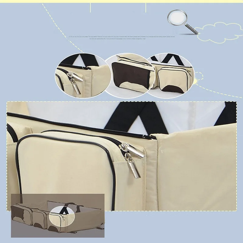 Multi-function Portable Travel Bed Cradle Cot For Newborns Changing Diapers Mummy Pack Bag Newborns Baby Crib