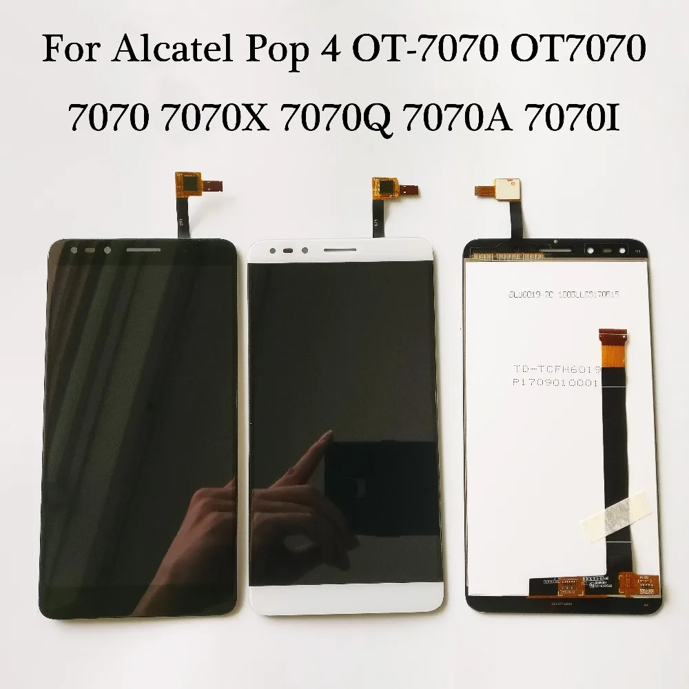 6 0 ''Новый для Alcatel Pop 4 OT 7070 OT7070 7070X 7070Q 7070A 7070I Полный ЖК дисплей + сенсорный экран