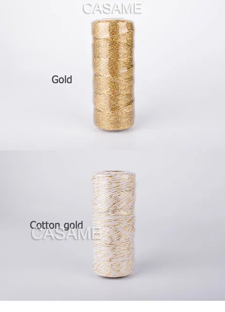 10pcs/lot gold, sliver thin-4ply Bakers twine (110Yards/spool) divine  twine, DIY bakers twine,used for party, wedding - AliExpress